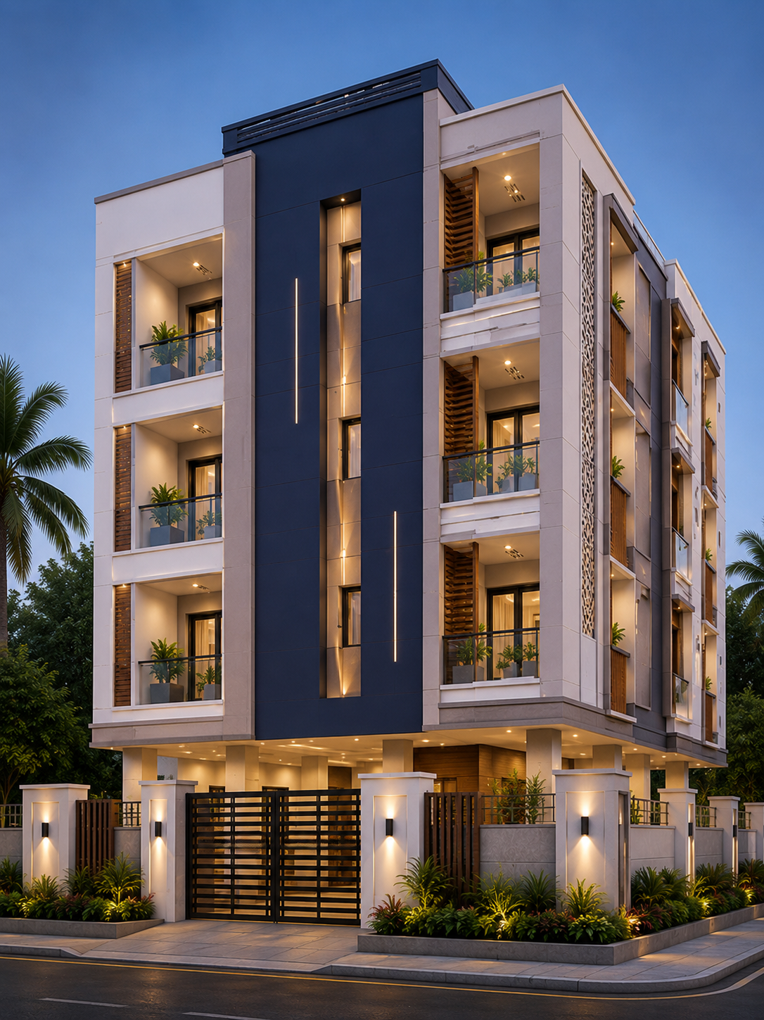 PG Hostel 100 sq yards, G+3 design with lift near Anurag University